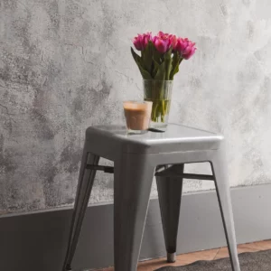 Taburete de acero industrial Tolix - Gris